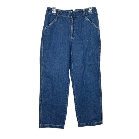 Vintage Liz Claiborne Mom Jeans High Waist Wide Leg Cropped Size 8 Petite Y2K - Picture 4 of 14